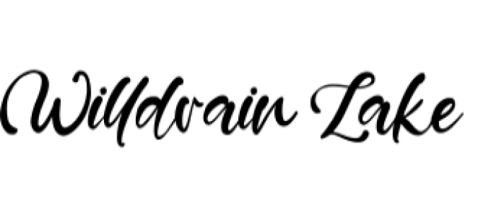 Willdrain Lake Font Preview