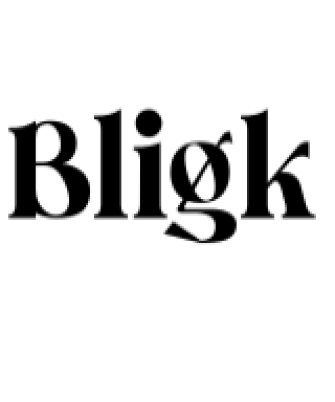 Bligk Font Preview