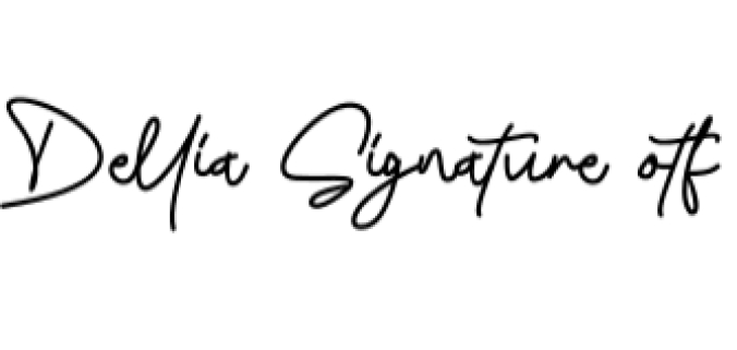 Dellia Signature Font Preview