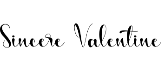 Sincere Valentine Font Preview