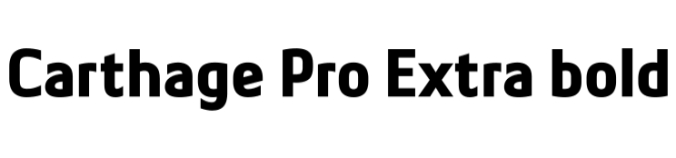 Carthage Pro Font Preview