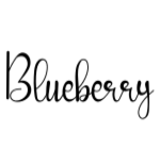 Blueberry Font Preview