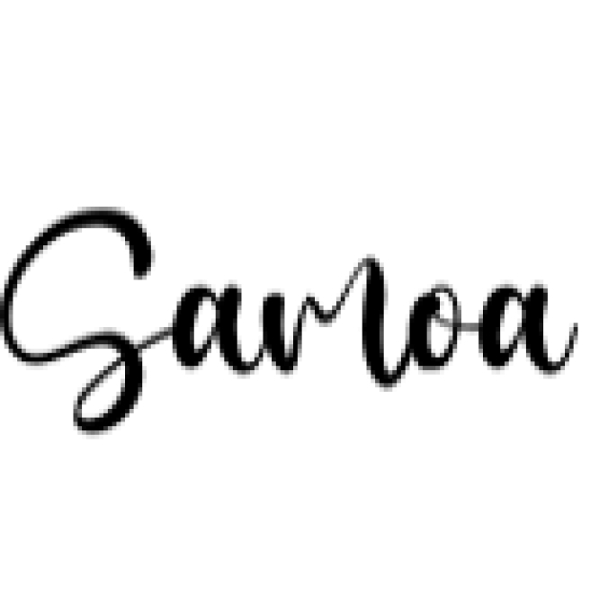 Samoa Font Preview