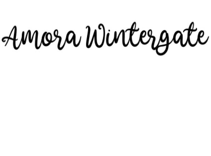 Amora Wintergate Font Preview