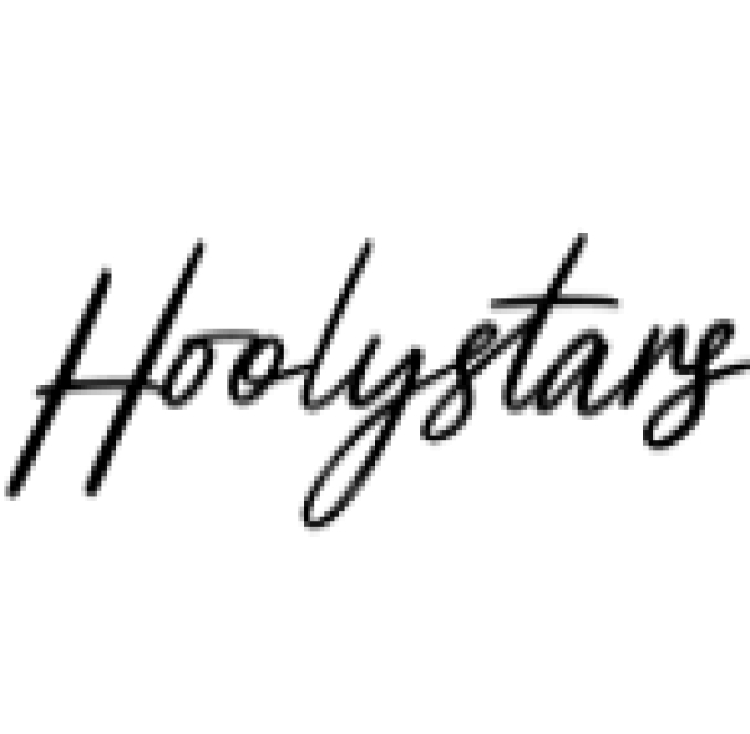 Hoolystars Script Font Preview