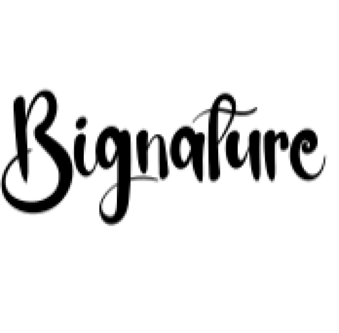 Bignature Font Preview