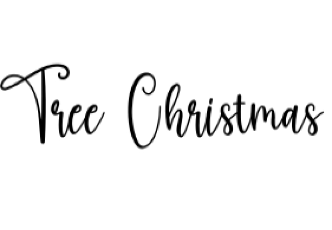 Tree Christmas Font Preview