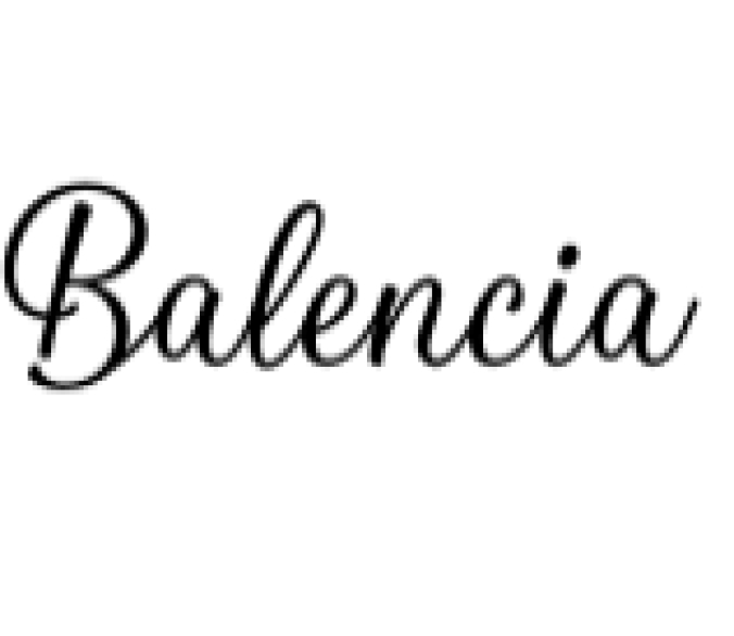 Balencia Font Preview