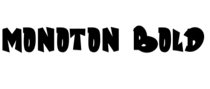 Monoton Bold Font Preview