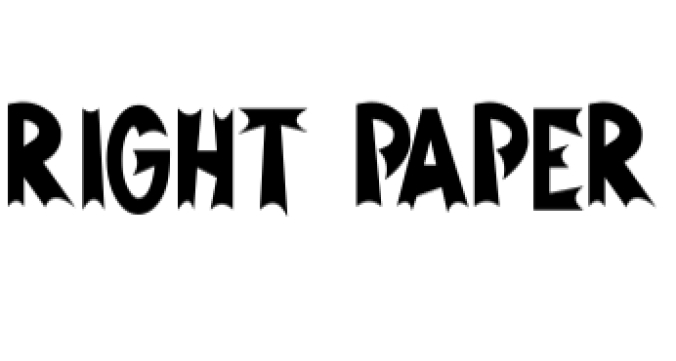 Right Paper Font Preview