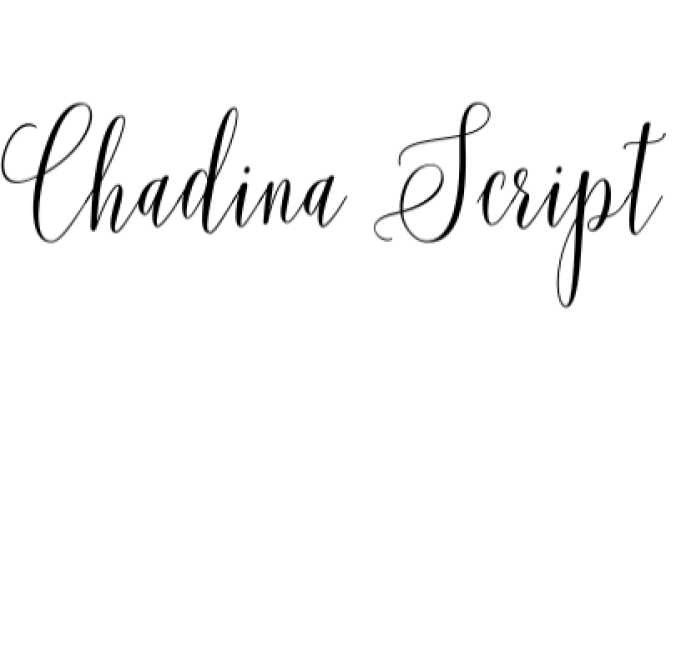 Chadina Script Font Preview