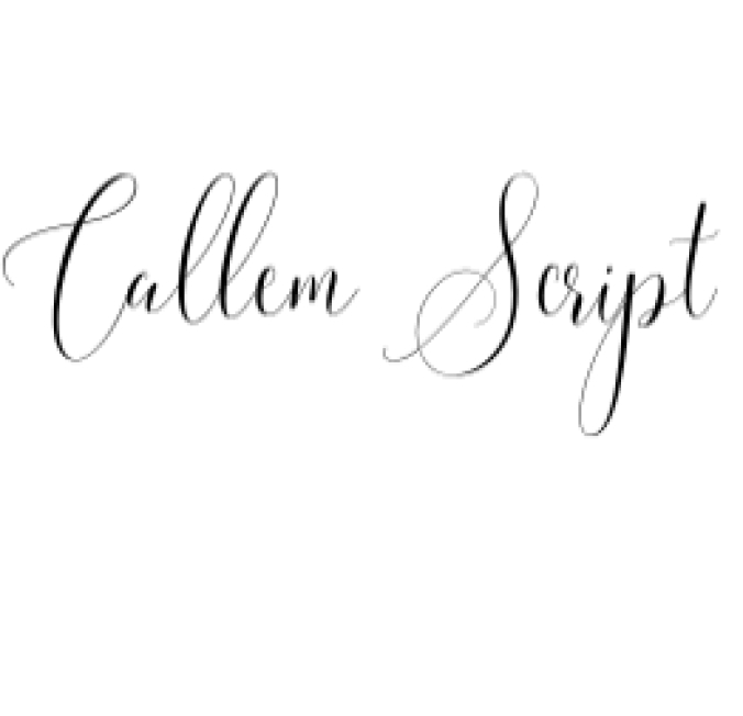 Callem Script Font Preview