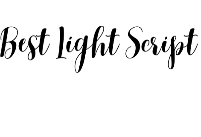 Bestlight Font Preview