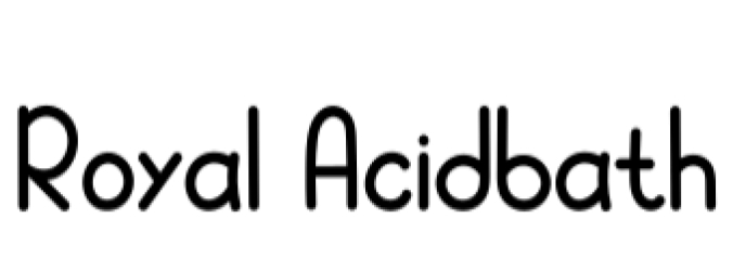 Royal Acidbath Font Preview