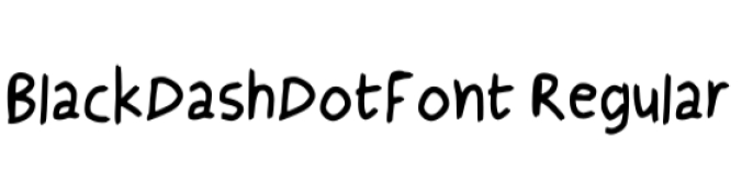 Black Dash Dot Font Preview