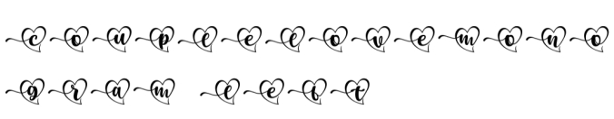 Couple Love Monogram Font Preview