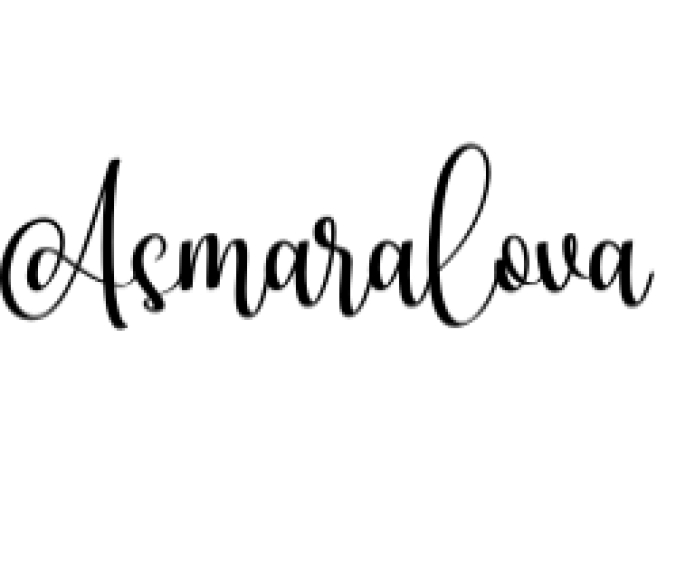 Asmaralova Font Preview