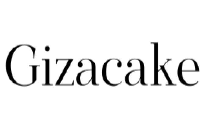 Gizacake Font Preview