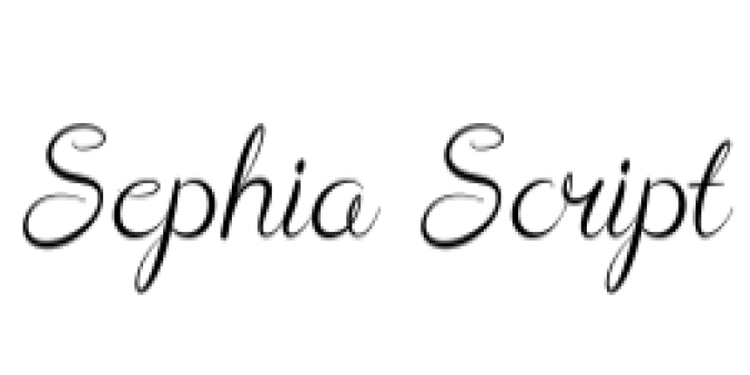 Sephia Script Font Preview