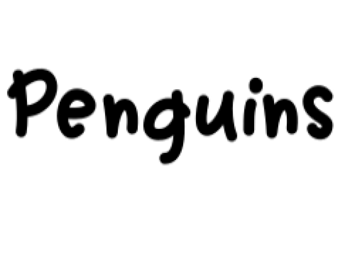 Penguins Font Preview