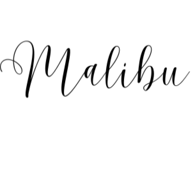 Malibu Script Font Preview