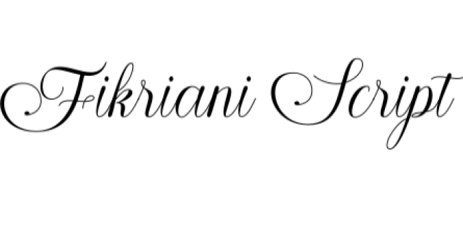 Fikriani Script Font Preview