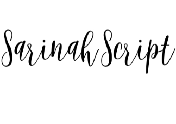 Sarinah Script Font Preview