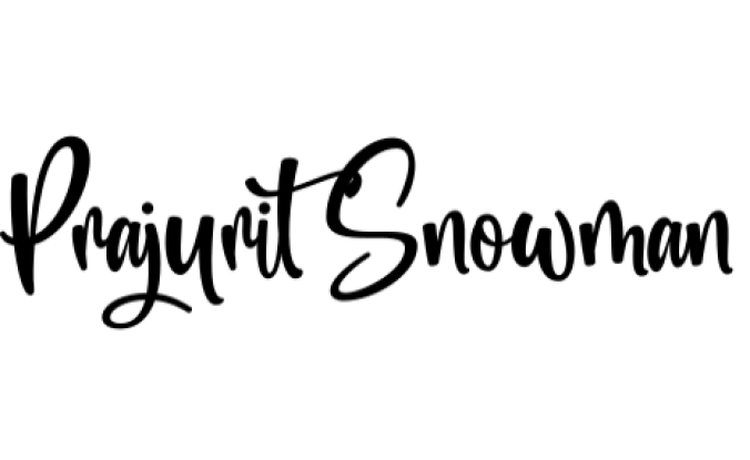 Prajurit Snowman Font Preview
