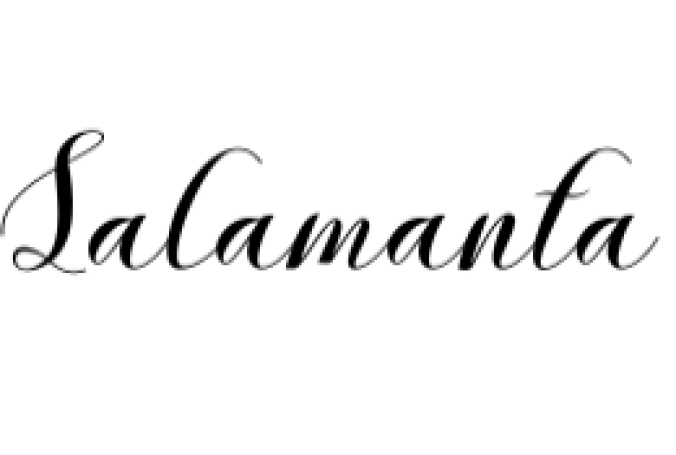 Salamanta Script Font Preview