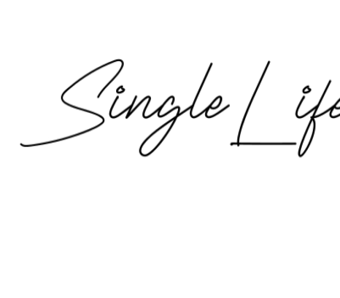 Single Life Font Preview