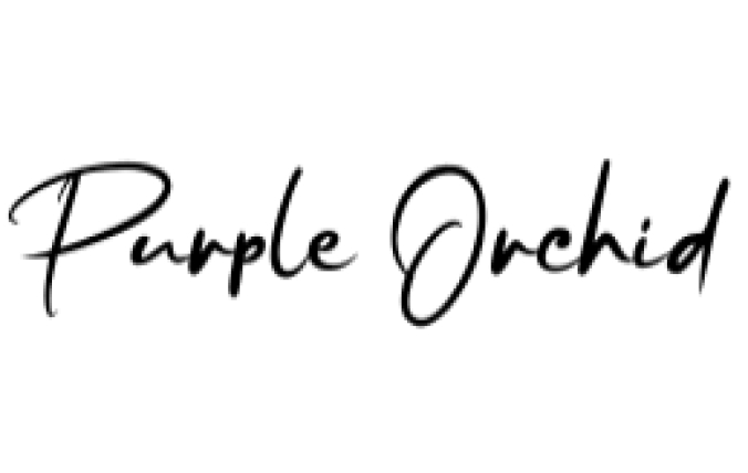Purple Orchid Font Preview