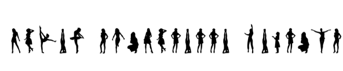 Women Silhouettes Font Preview