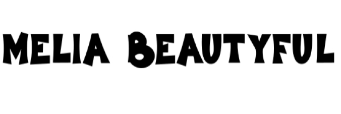 Melia Beautyful Font Preview