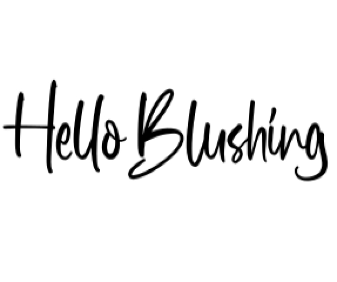 Hello Blushing Font Preview