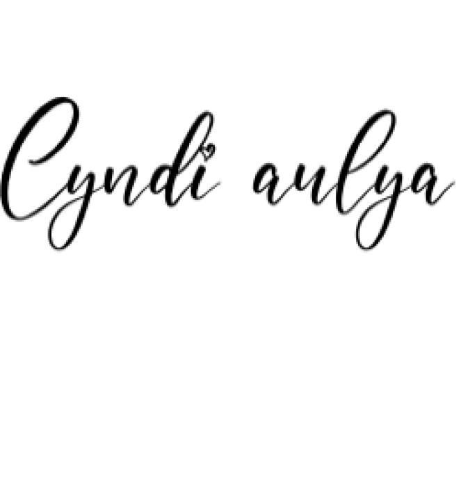 Cyndi Aulya Font Preview