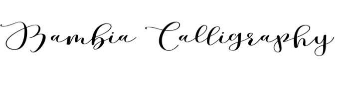 Bambia Calligraphi Font Preview