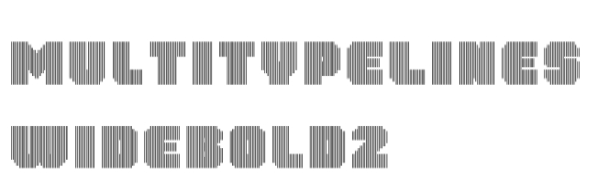 MultiType Lines Wide Bold 2 Font Preview