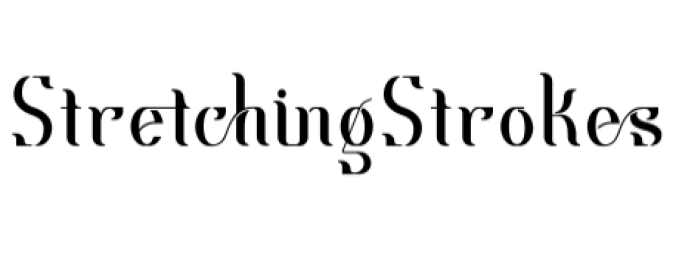 Streching Strokes Font Preview