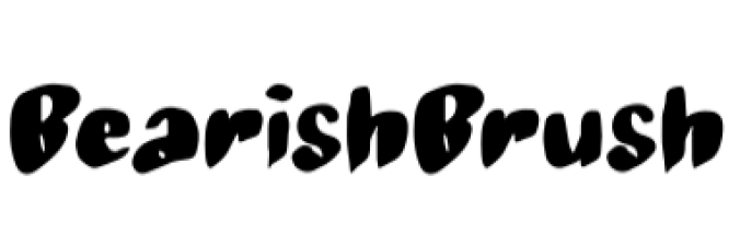 Bearish Brush Font Preview
