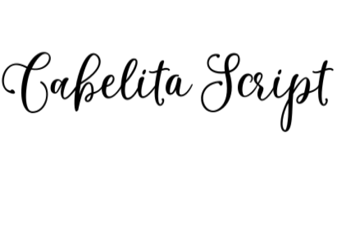 Cabelita Script Font Preview