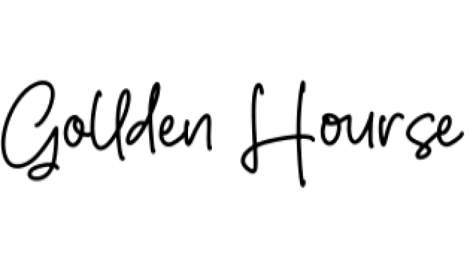 Gollden Hourse Font Preview