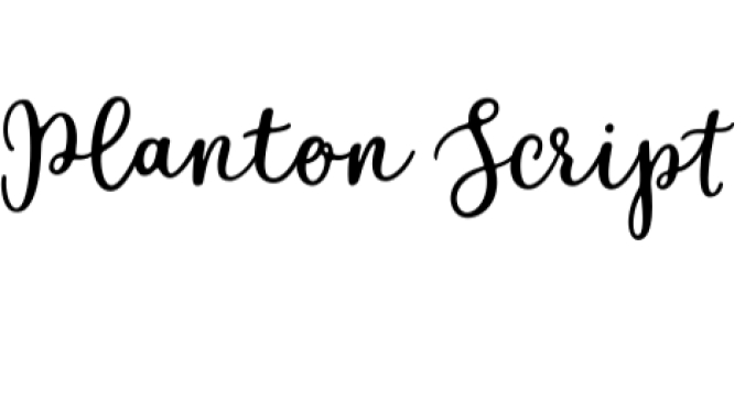 Planton Script Font Preview