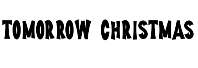 Tomorrow Christmas Font Preview