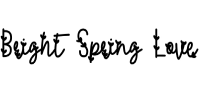 Bright Spring Font Preview