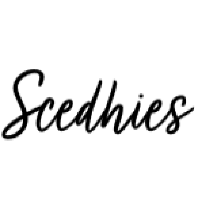Scedhies Font Preview