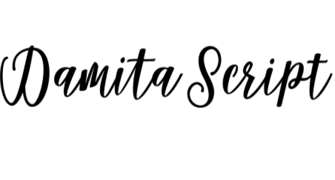 Damita Script Font Preview
