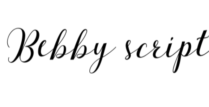Bebby Script Font Preview
