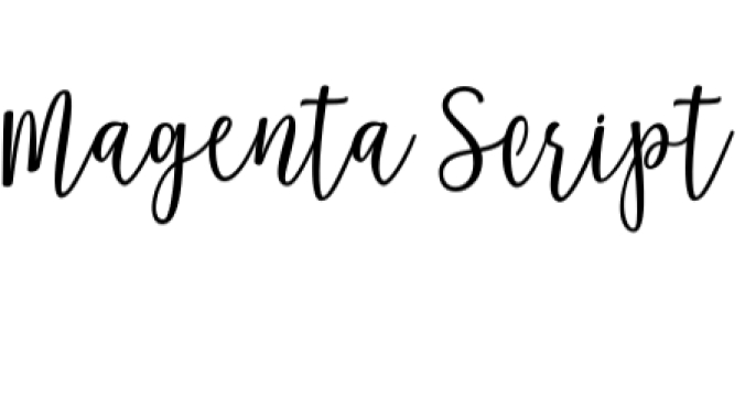 Magenta Script Font Preview