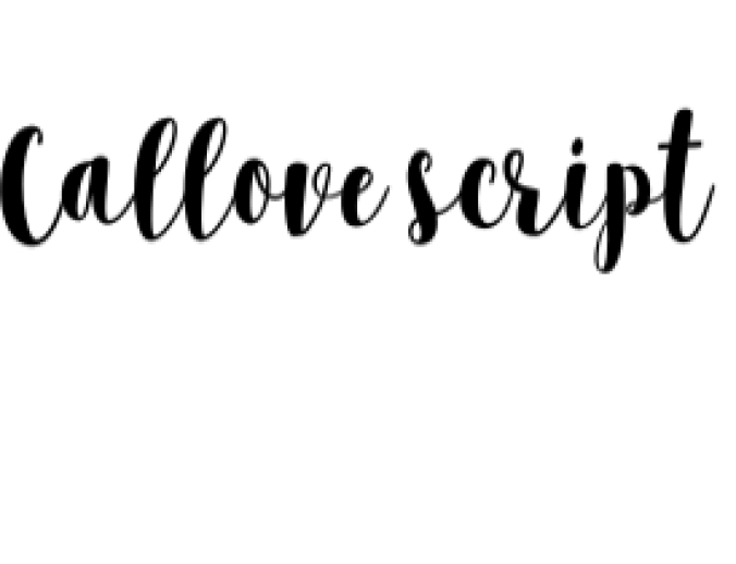 Callove Script Font Preview