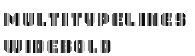 MultiType Lines Wide Bold Font Preview